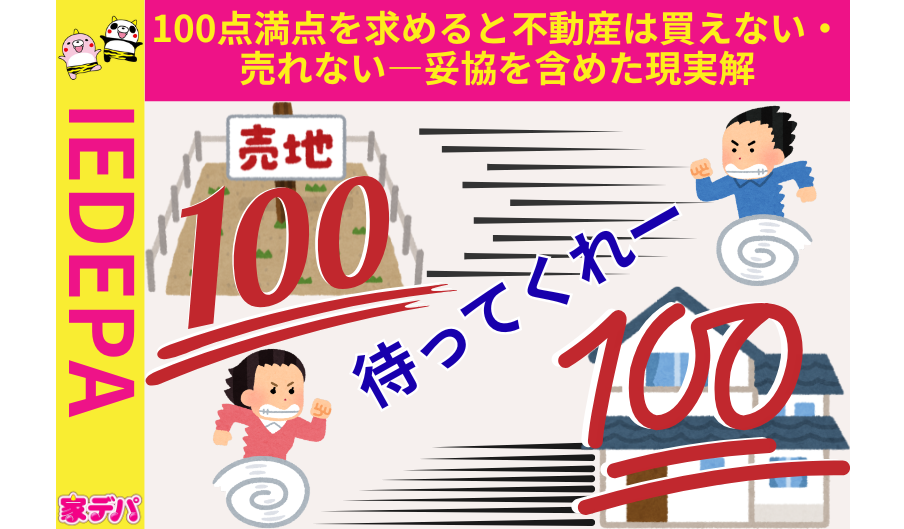 100点満点を求めると不動産は買えない